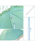 PLÁŽOVÝ A ZAHRADNÍ SLUNEČNÍK SE STŘAPCI 174 CM ZELENÝ