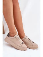 Dámské Tenisky Z Eko Kůže Big Star RR274259 Béžové