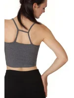 Dámský krátký top BECROP šedý - Goldbee Dámský krátký top BECROP šedý - Goldbee