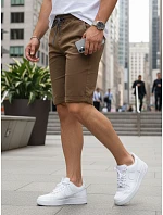 FashionStreet pánské hnědé džínové šortky SX2573