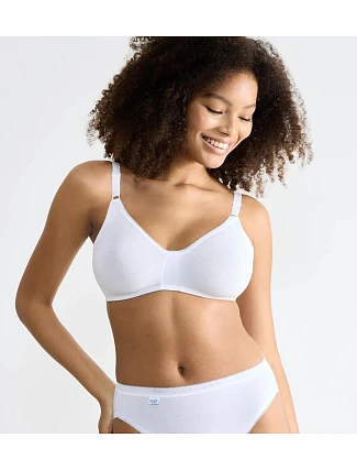 Podprsenka bez kostic sloggi Basic+ N bílá WHITE - SLOGGI