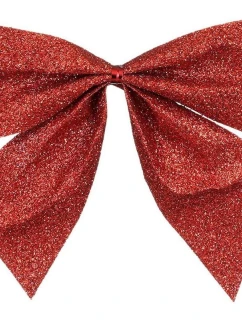 Červená dekorativní mašle 10x12CM 6ks slída