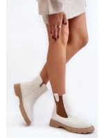 Dámské kozačky na zip Bílé Ramhel