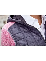 Daiber JN 771 Dámská pletená hybridní bunda 02.0771 pink melange/anthracite melange Daiber JN 771 Dámská pletená hybridní bunda 02.0771 pink melange/anthracite melange