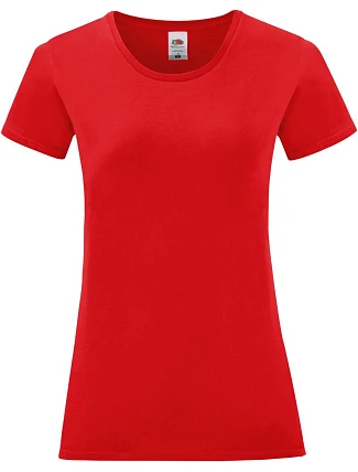Fruit of the Loom Lady-Fit Iconic 150 T Dámské tričko 16.1432 red