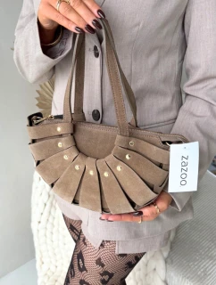 Kabelka z přírodního semiše béžová Marivane