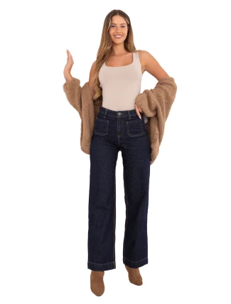 Kalhoty D80018BB62456D298 námořnická modř