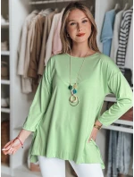 Dámská máslová halenka oversize s přívěskem COMFILA světle zelená FashionStreet RY2792