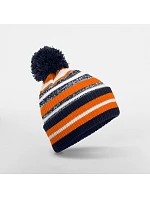 Beechfield B 474R Pletená čepice s pruhy "Fan" 53.474R french navy/orange/white