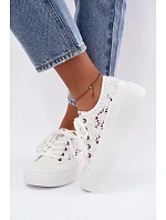 Dámské síťované tenisky na platformě Lee Cooper LCW-26-44-4485 bílé