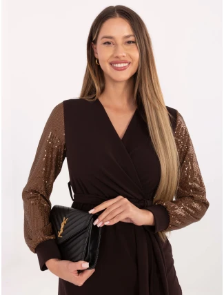 Šaty MI SK 67634.99 tmavě hnědé