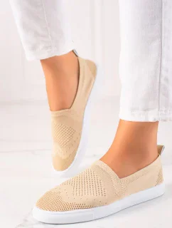 Stylové dámské hnědé tenisky bez podpatku