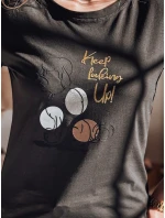 Dámské tričko LUMIFIT s pudlem černé FashionStreet RY2736