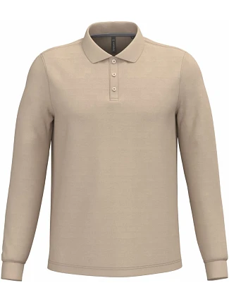 Kariban K 243 Pánské piqué polo s dlouhým rukávem 20.K243 light sand Kariban K 243 Pánské piqué polo s dlouhým rukávem 20.K243 light sand
