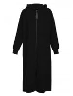 M729 Mikina s kapucí a dlouhým zipem - černá