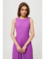 K184 Kombinéza s širokými nohavicemi - levandulová