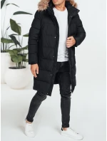Pánská prošívaná zimní bunda černá TX5074