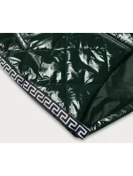 Lehká zelená lesklá dámská bunda s lemovkami (LD7258BIG) Lehká zelená lesklá dámská bunda s lemovkami (LD7258BIG)