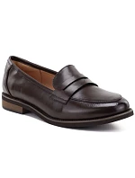 Dámské polobotky typu loafers, hnědé, Potocki JE19380 Dámské polobotky typu loafers, hnědé, Potocki JE19380