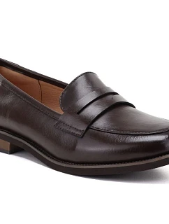 Dámské polobotky typu loafers, hnědé, Potocki JE19380