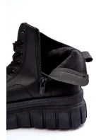 Ocieplane Kožené Boty Na Zip Big Star MM274625 Černé