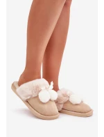 Dámské Pantofle S Kožíškem Béžové Nartani