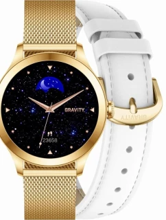 Chytré hodinky Gravity White Gold 2 Stripes GT25-2 PRO