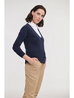 Russell Athletic 715F Dámský pletený cardigan s výstřihem do V 11.715F charcoal marl Russell Athletic 715F Dámský pletený cardigan s výstřihem do V 11.715F charcoal marl