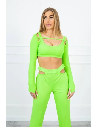 Sada s blůzou top zelená neonová Sada s blůzou top zelená neonová