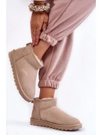Dámské semišové nízké boty do sněhu Světle béžová Shelie