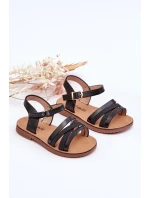 Dětské sandály s popruhy černá Isla