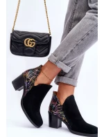 Dámské kožené boty na sloupu Maciejka 04492-99 černé