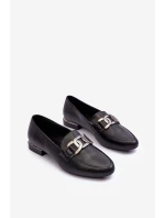 Dámské mokasíny s ozdobou černá Camilena