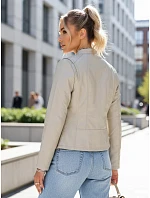 FashionStreet šedá dámská kožená bunda TY5659