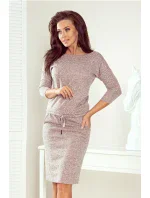 13-116 Sportovní šaty ze svetrové tkaniny - DARK RED