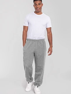 Fruit of the Loom Iconic Premium Elasticated Cuff Jog Pants Tepláky z těžké bavlny 16.4056 athletic heather