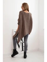 Dámský asymetrický vlněný svetr Plus Size s V výstřihem fango Dámský asymetrický vlněný svetr Plus Size s V výstřihem fango