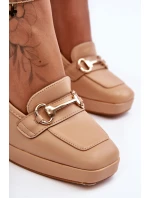 Módní kožené lodičky Nude Rouse