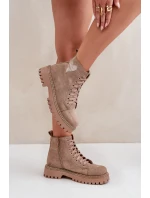 Dámské Botky S Lesklým Srdcem Tmavě Béžové Nariri