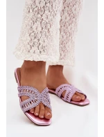 Dámské ploché fialové pantofle Fariella