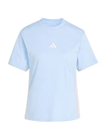 Dámské tričko adidas Essentials 3-Stripes Cotton blue KB7119