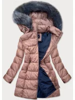 Dámská zimní prošívaná bunda starorůžová (7701) Dámská zimní prošívaná bunda starorůžová (7701)