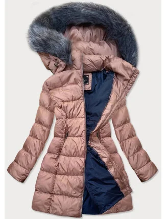 Dámská zimní prošívaná bunda starorůžová (7701) Dámská zimní prošívaná bunda starorůžová (7701)