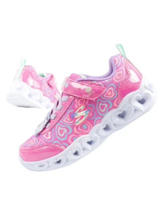 Skechers S Lighs-Heart boty pro dívky sportovní pohodlné LED