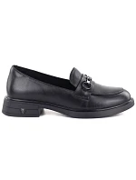 Dámské kožené polobotky lords black Vinceza 39991