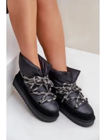 Semišové dámské sněhule s hrubým šněrováním D.Franklin DFSH375003 Černé Semišové dámské sněhule s hrubým šněrováním D.Franklin DFSH375003 Černé