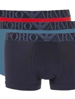 Pánské boxerky 3Pack 111357 4R726 modré/červené/tm. modré - Emporio Armani
