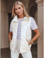 Dámská prošívaná vesta HOLO cream FashionStreet TY3042