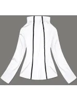 Bílá dámská mikina s nízkým stojáčkem (HH020-45)