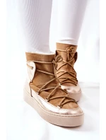 Zateplené Semišové Sněhule Camel Clarem